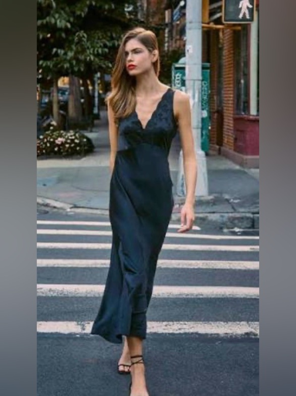 Hunter Bell NWT Size 4 Lulu Dress Black Embroidered Satin